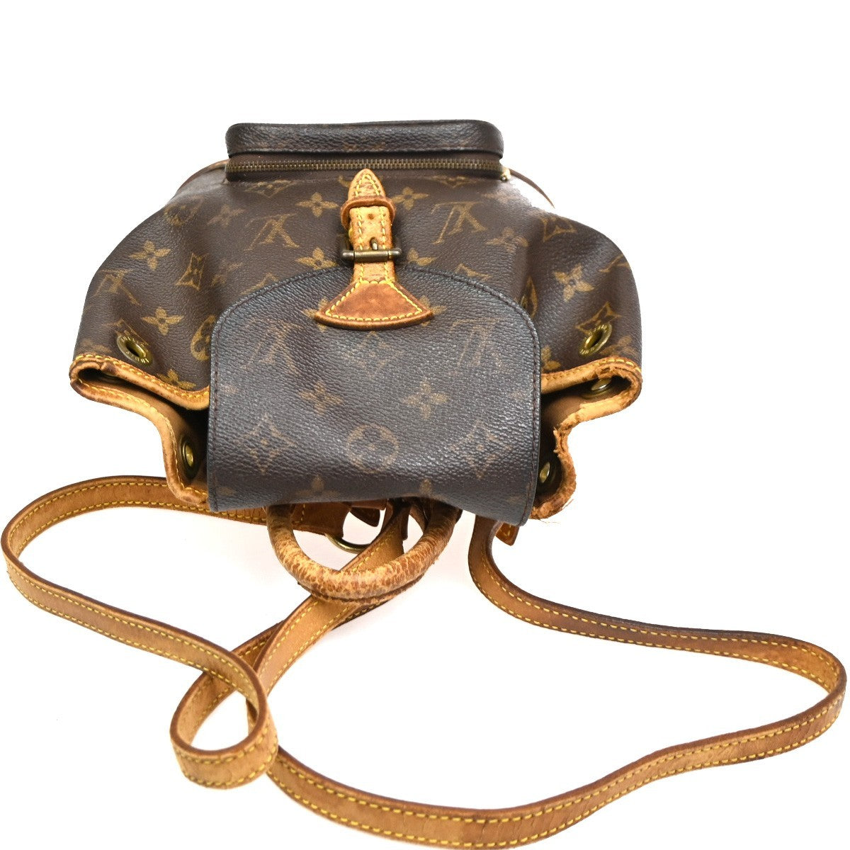 LOUIS VUITTON Mini Montsouris Backpack Bag Monogram Leather Brown M51137 39KC245