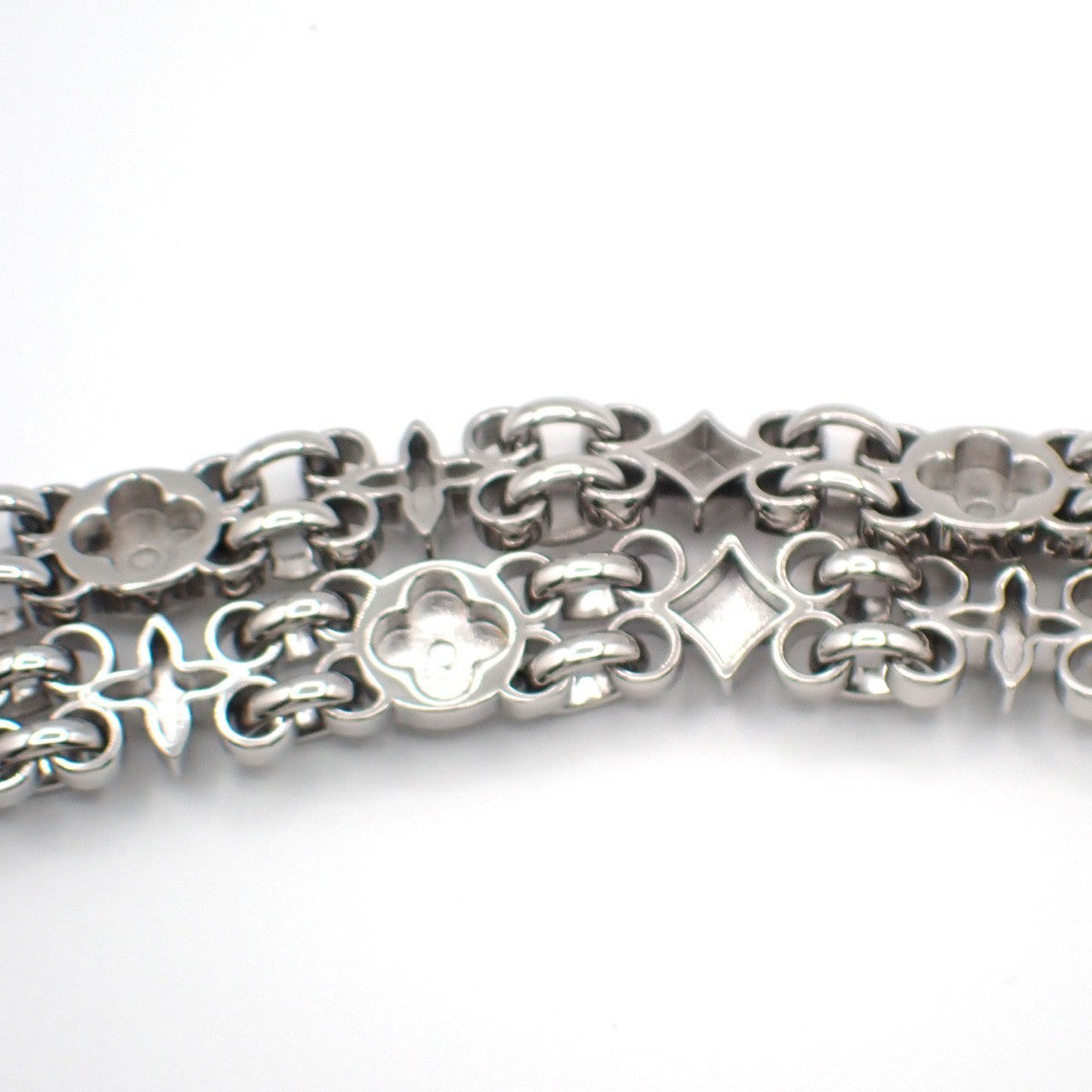 LOUIS VUITTON Logo Dauphine Chain shoulder strap Stainless Steel Siver 38RL713