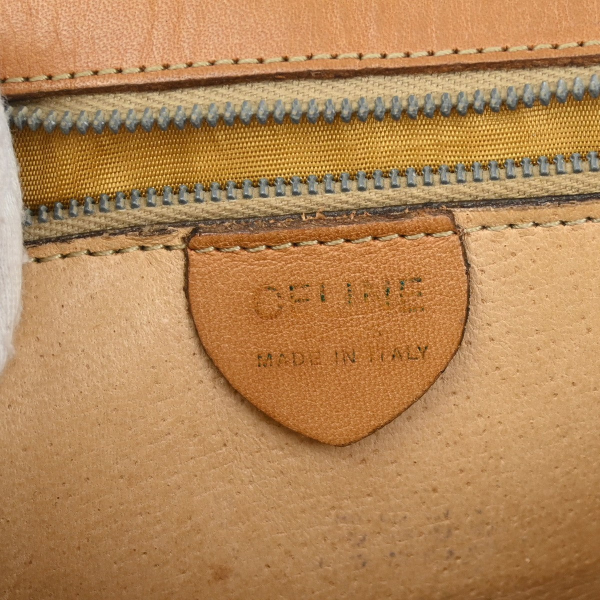 CELINE Logo Macadam Pattern Hand Bag PVC Leather Brown GHW Italy 61KB708