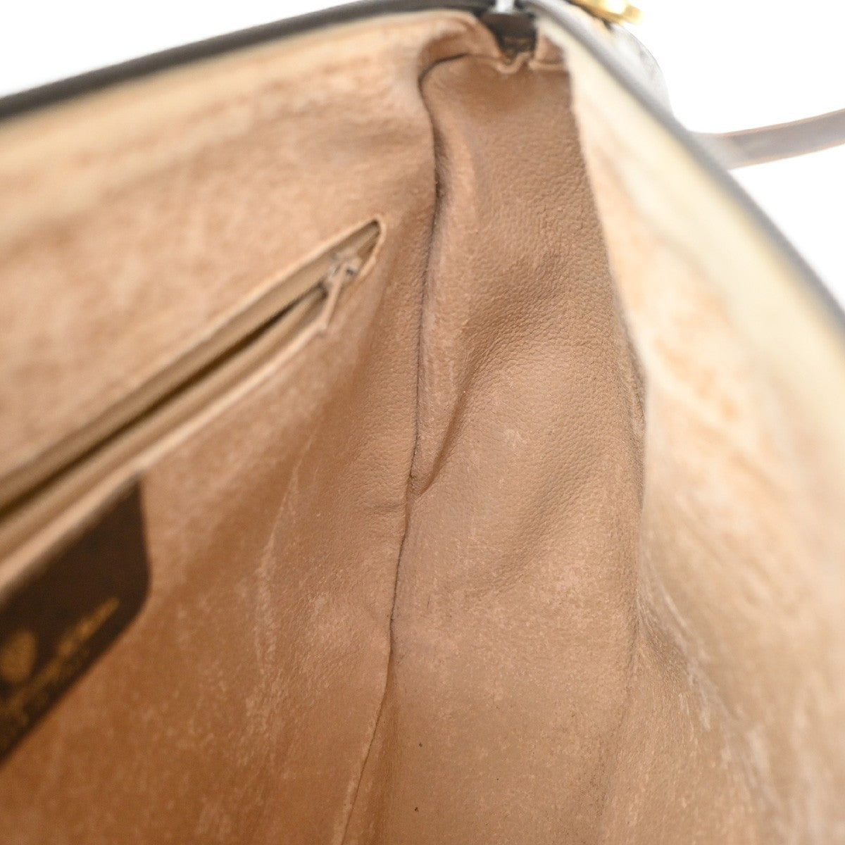 GUCCI Logo Web Sherry GG Pattern Shoulder Bag PVC Leather Brown Italy 65YJ167
