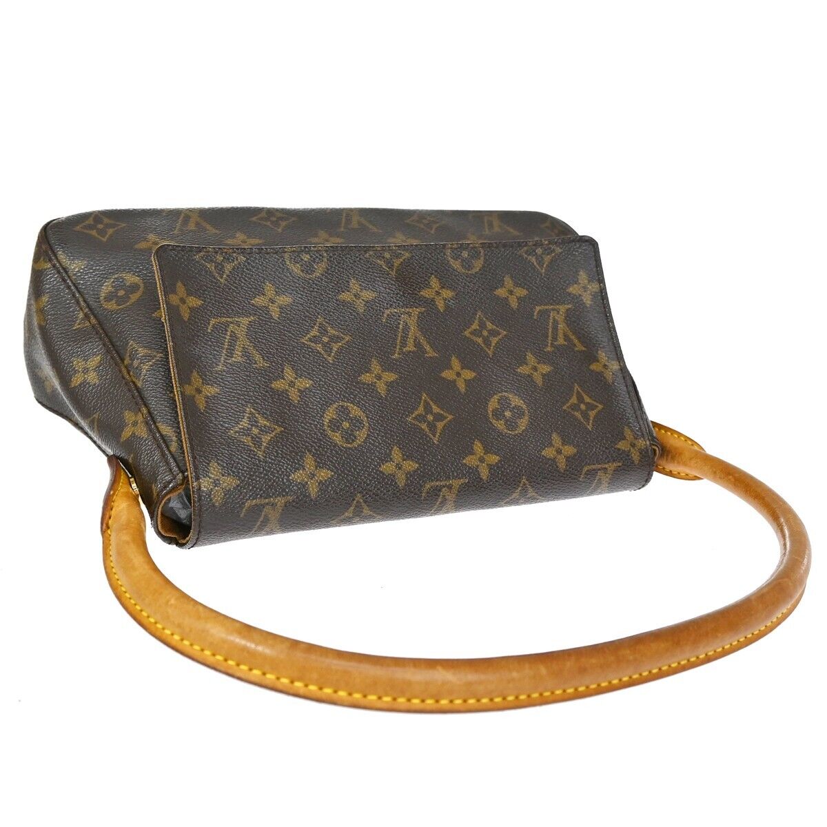 LOUIS VUITTON Mini Looping Hand Bag Monogram Leather Brown France M51147 98ED470