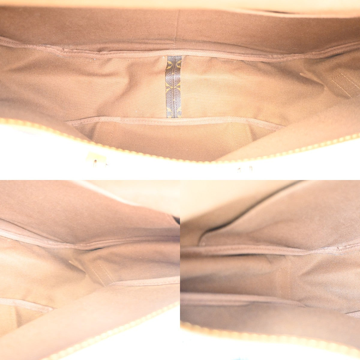 LOUIS VUITTON Logo Saumur 43 Shoulder Bag Monogram Leather Brown M42252 12YH900