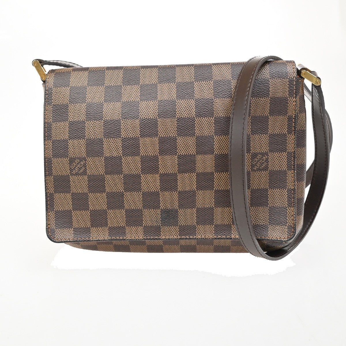 LOUIS VUITTON Musette Tango Long Shoulder Bag Damier Ebene Brown N51301 77FC159