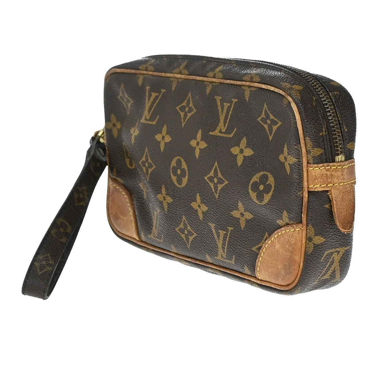 LOUIS VUITTON Marly Dragonne PM Clutch Hand Bag Monogram Leather M51827 69EE225