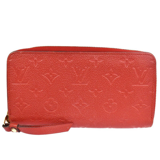 LOUIS VUITTON Zippy Wallet Long Wallet Monogram Empreinte Red M60737 84GA647