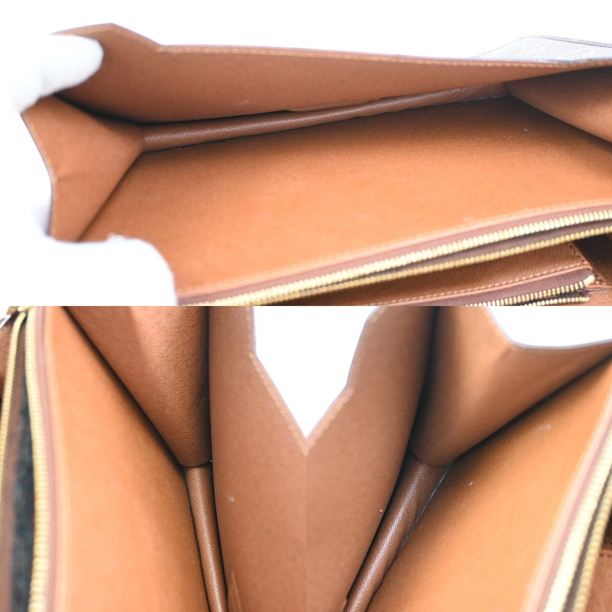 LOUIS VUITTON Concorde Hand Bag Monogram Leather Brown France M51190 70DA219