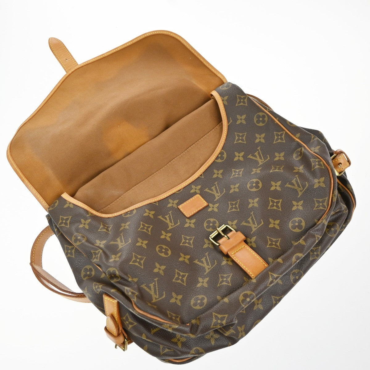 LOUIS VUITTON Saumur 35 Shoulder Bag Monogram Leather BN France M42254 71EG373