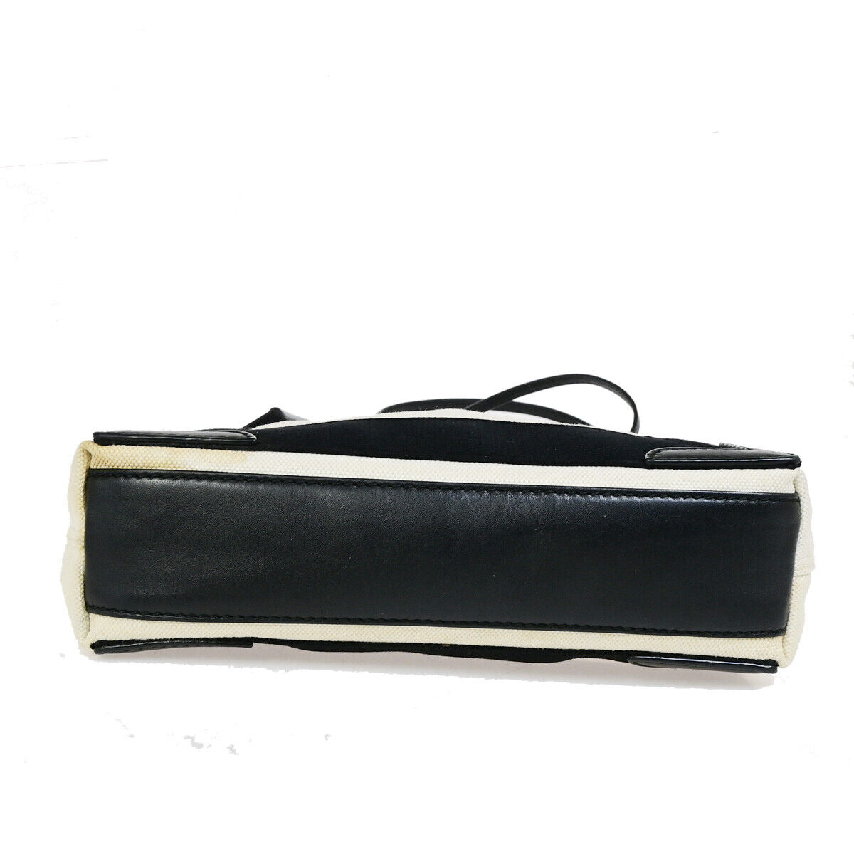 BALENCIAGA Navy Cabas XS 2Way Shoulder Hand Bag Canvas Leather WE BK 88YG007
