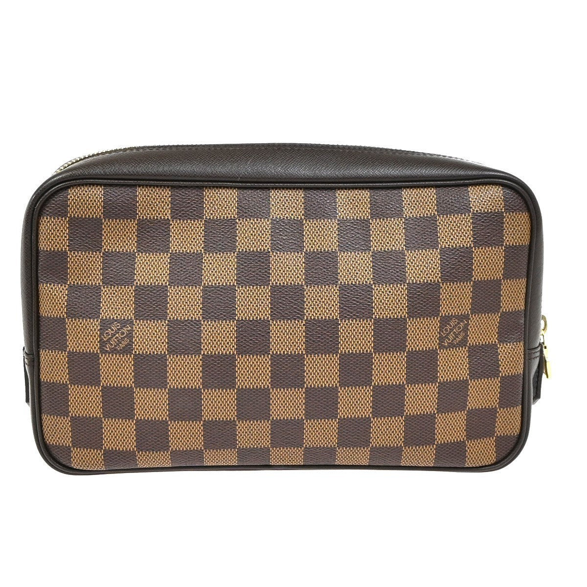 LOUIS VUITTON Trousse Toilette Clutch Hand Bag Damier Ebene Brown N47623 31YJ078