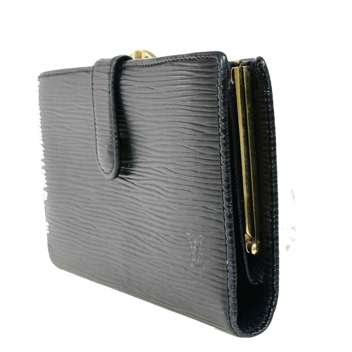 LOUIS VUITTON Portefeuille Viennois Long Wallet Epi Leather Black M63242 05FB089