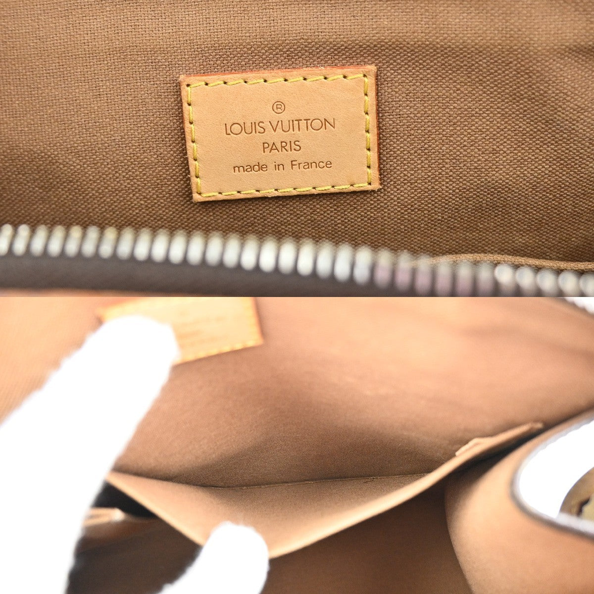 LOUIS VUITTON Popincourt Haut Shoulder Bag Monogram Leather Brown M40007 32YJ096