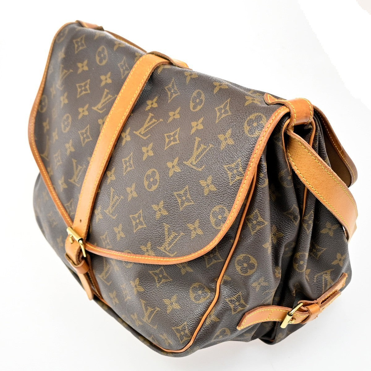 LOUIS VUITTON Saumur 35 Shoulder Bag Monogram Leather BN France M42254 74MA058