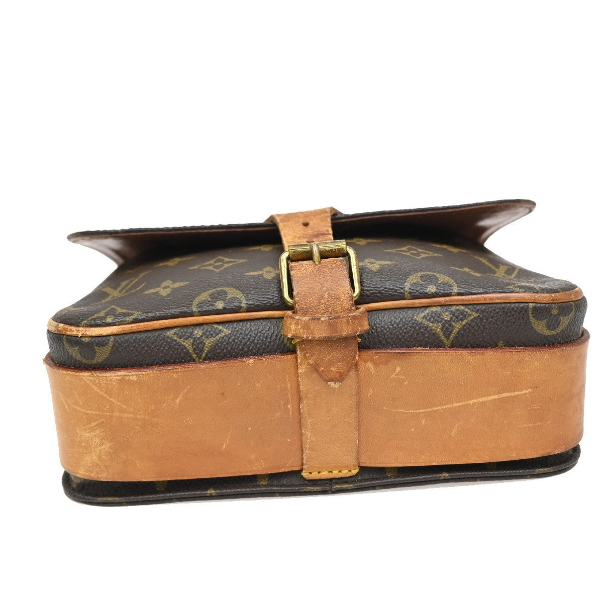 LOUIS VUITTON Cartouchiere MM Shoulder Bag Monogram Leather Brown M51253 35KB438