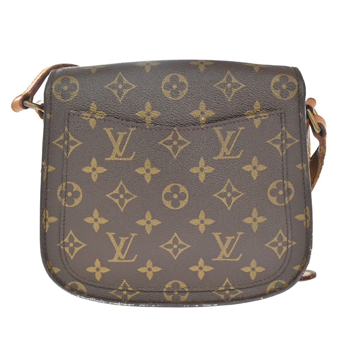 LOUIS VUITTON Saint Cloud MM Shoulder Bag Monogram Leather Brown M51243 39HB017
