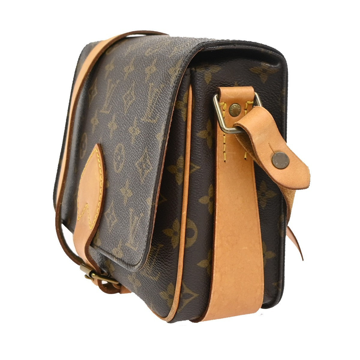 LOUIS VUITTON Cartouchiere MM Shoulder Bag Monogram Leather Brown M51253 16PA049