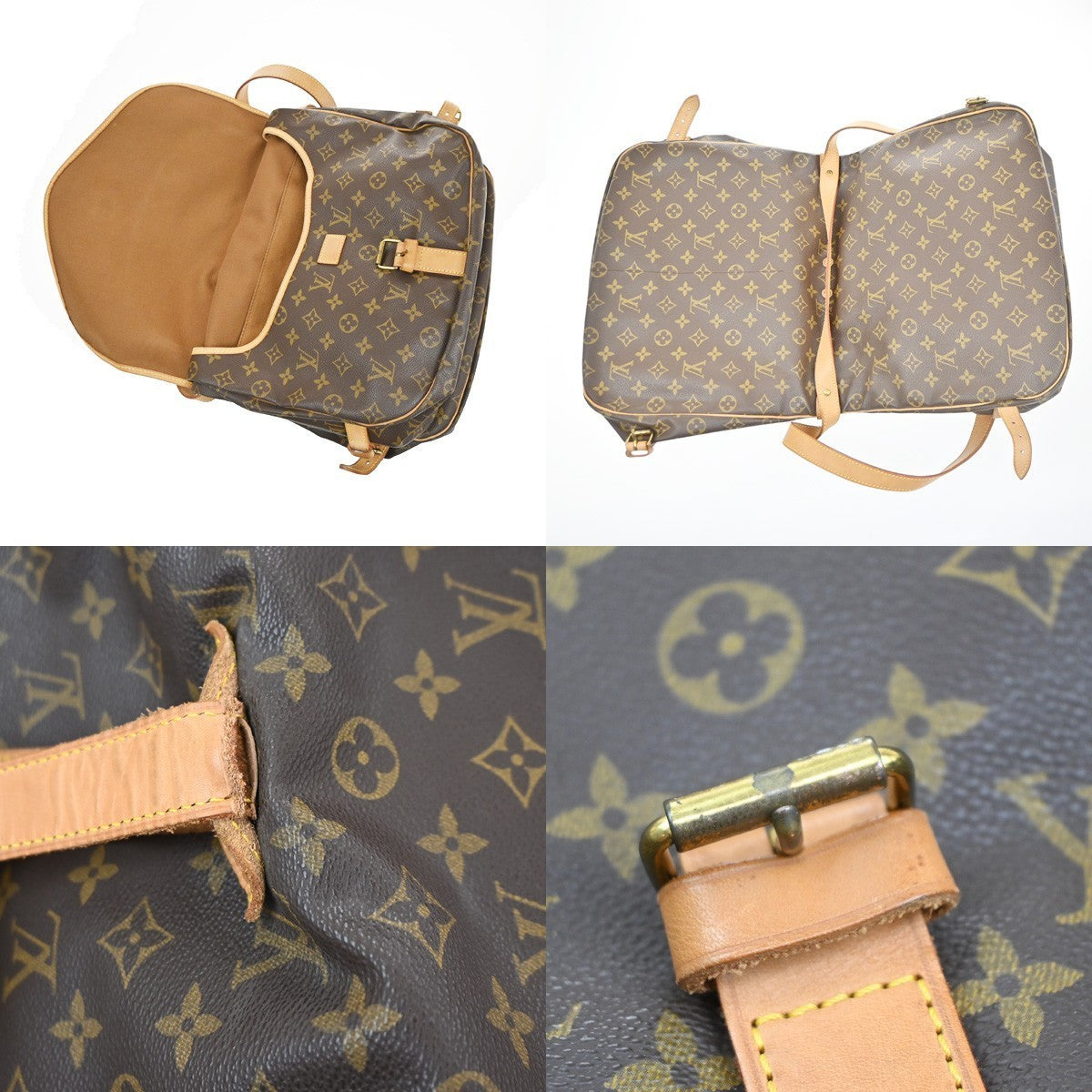 LOUIS VUITTON Saumur 35 Shoulder Bag Monogram Leather BN France M42254 76SA150