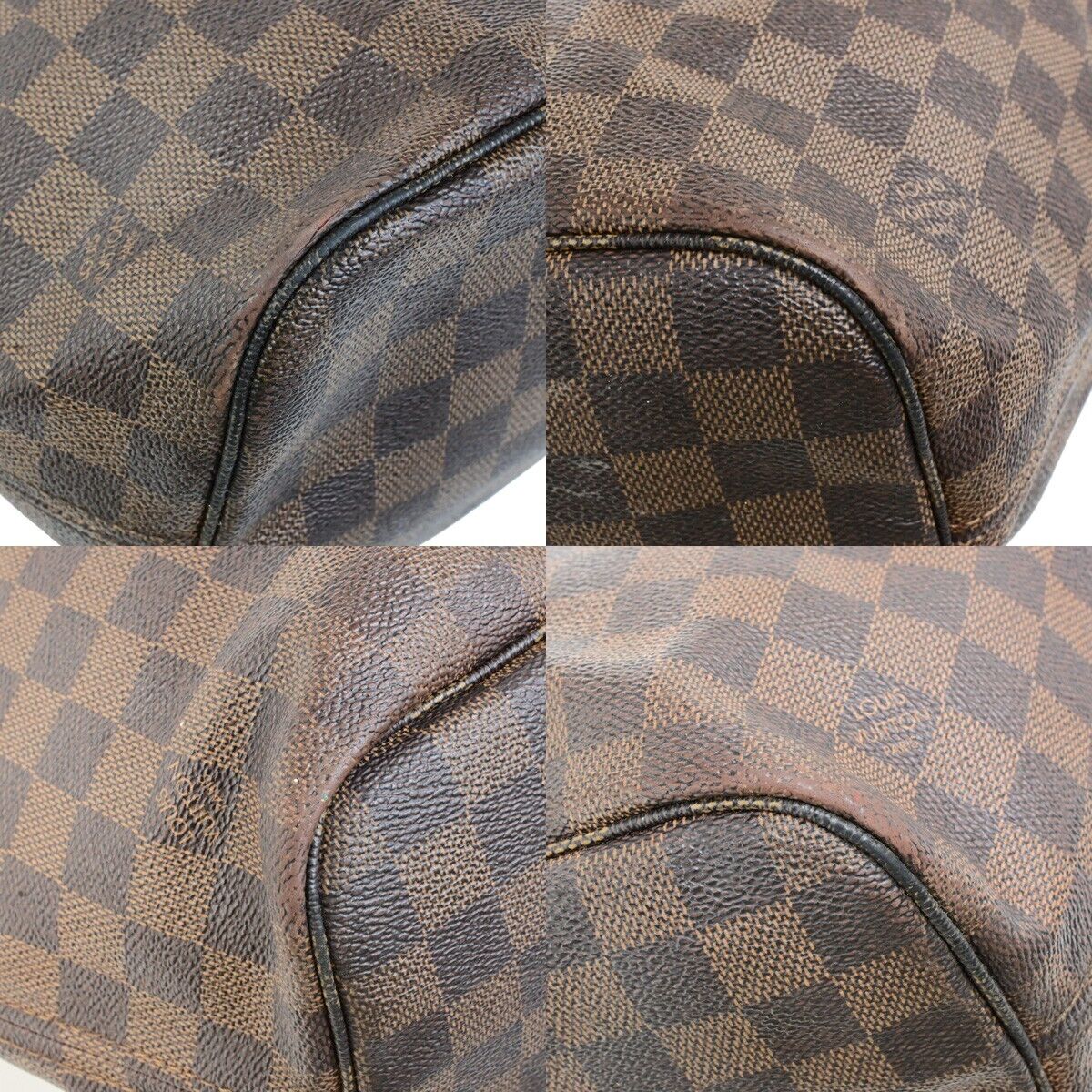 LOUIS VUITTON Neverfull MM Shoulder Bag Damier Ebene Leather BN N41358 18FB331