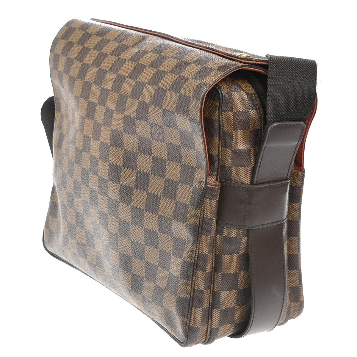 LOUIS VUITTON Naviglio Shoulder Bag Damier Ebene Leather Brown N45255 84KC784