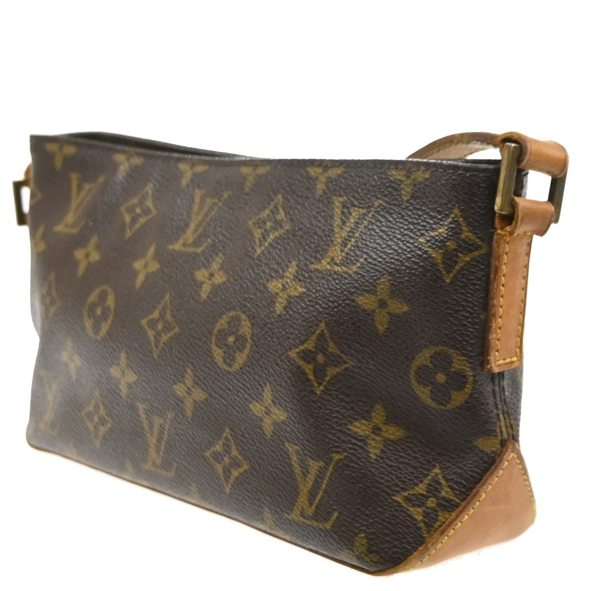LOUIS VUITTON Logo Trotteur Shoulder Bag Monogram Leather Brown M51240 62SA013
