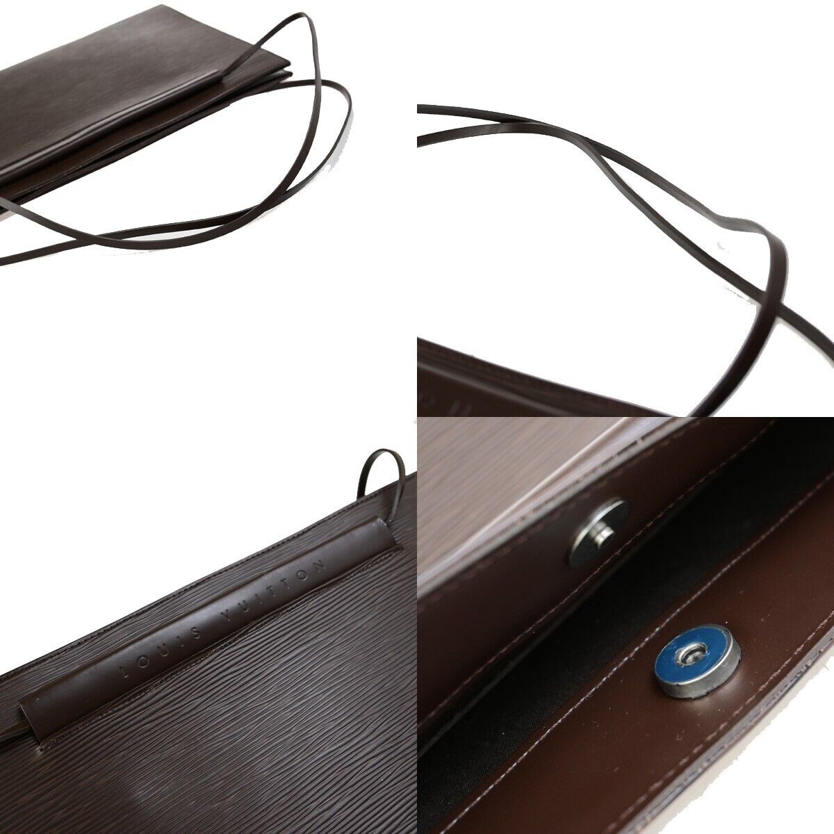 LOUIS VUITTON Logo Saint Tropez Shoulder Bag Epi Leather Brown M5246D 79RK721
