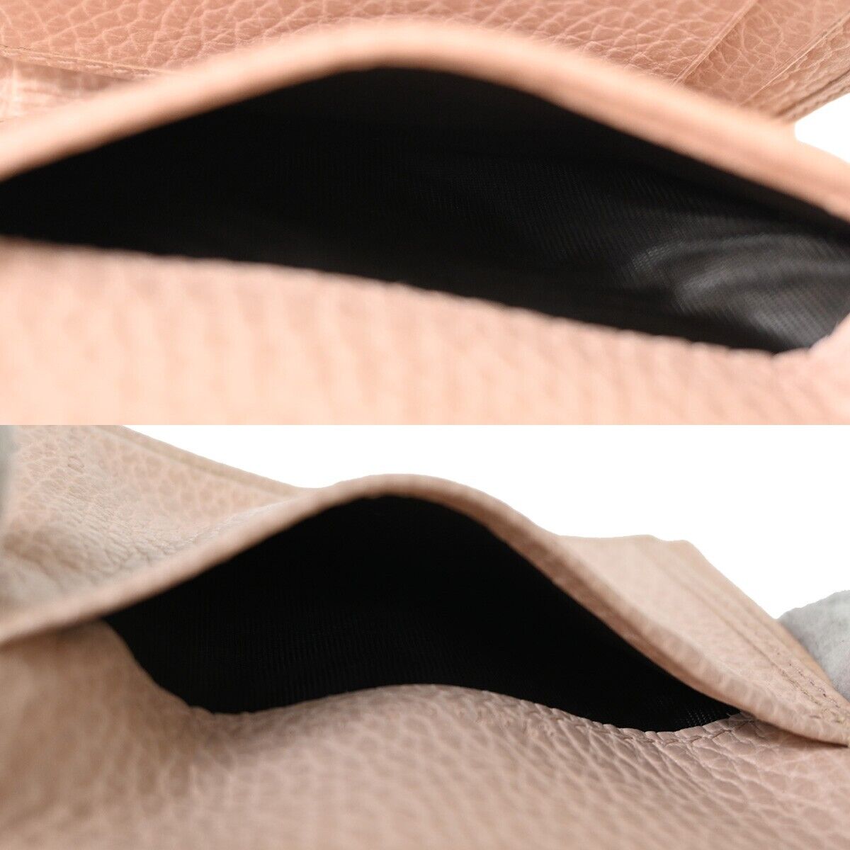 GUCCI GG Logo Marmont Trifold Wallet Purse Leather Pink Made In Italy 65KA092