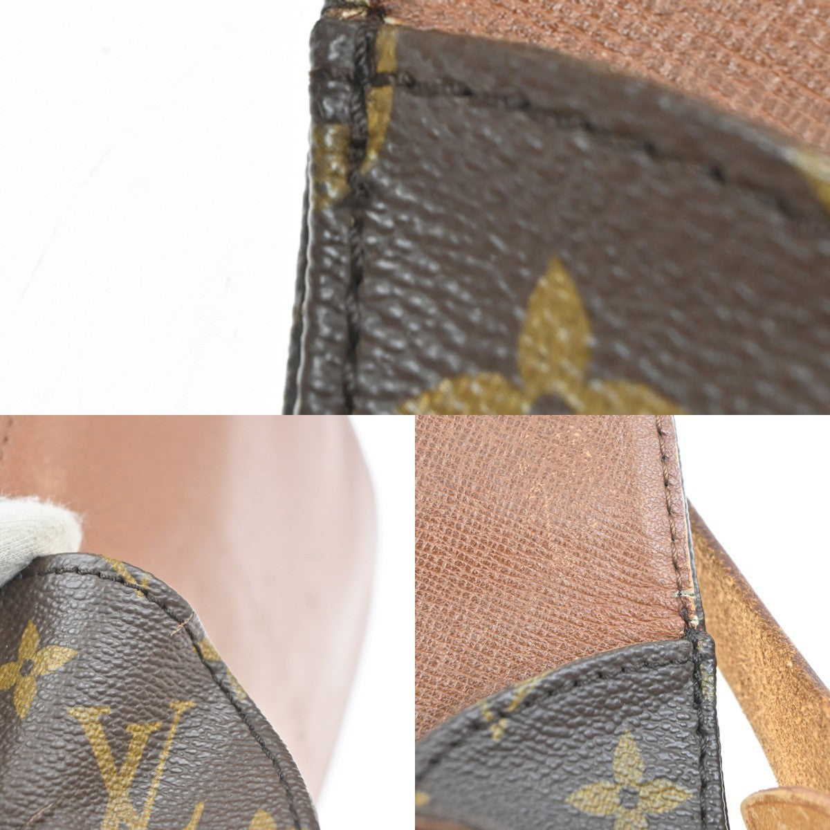 LOUIS VUITTON Cartouchiere MM Shoulder Bag Monogram Leather Brown M51253 70MA497