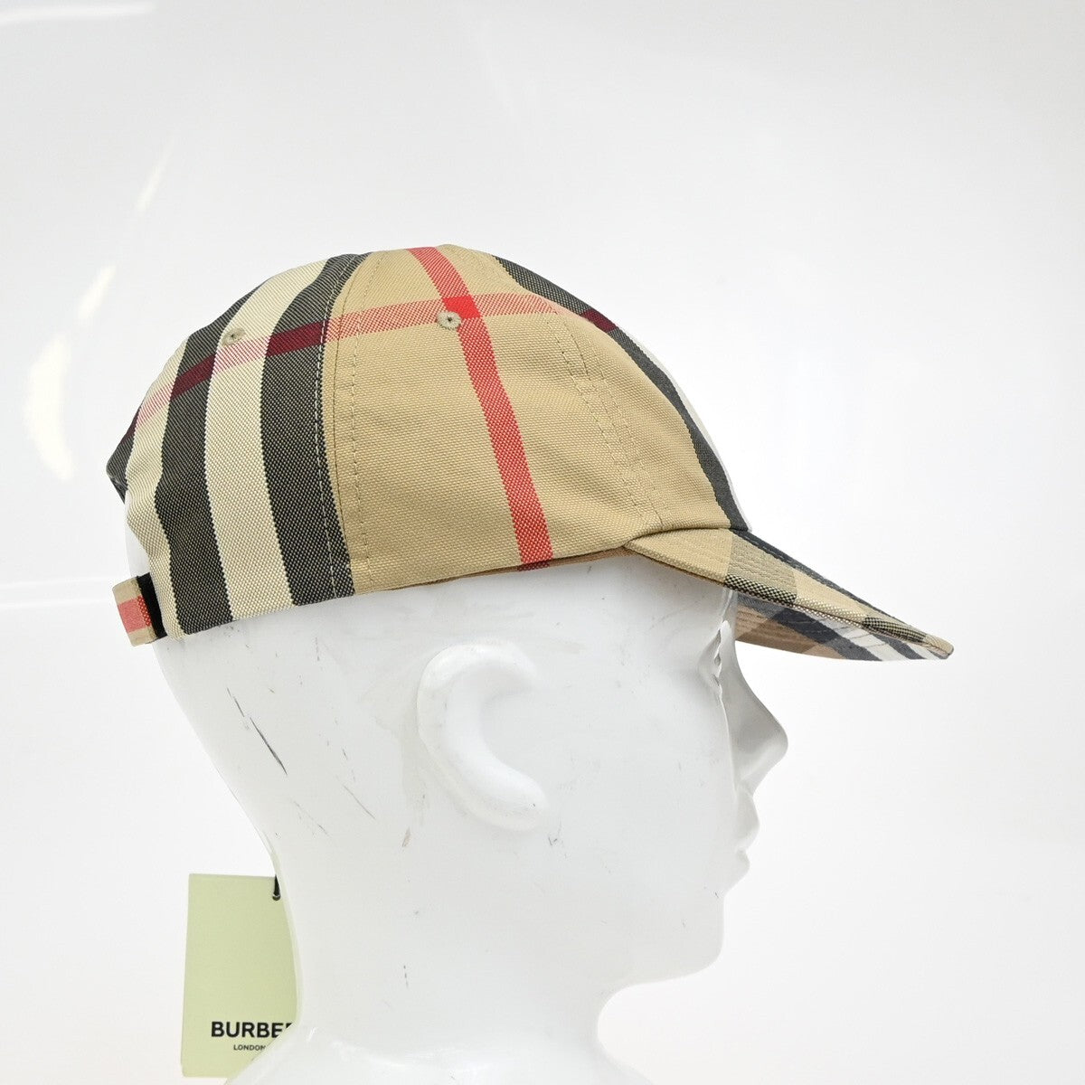BURBERRY Logo Nova Check Baseball Hat Cap Size M Cotton Brown 69RF256