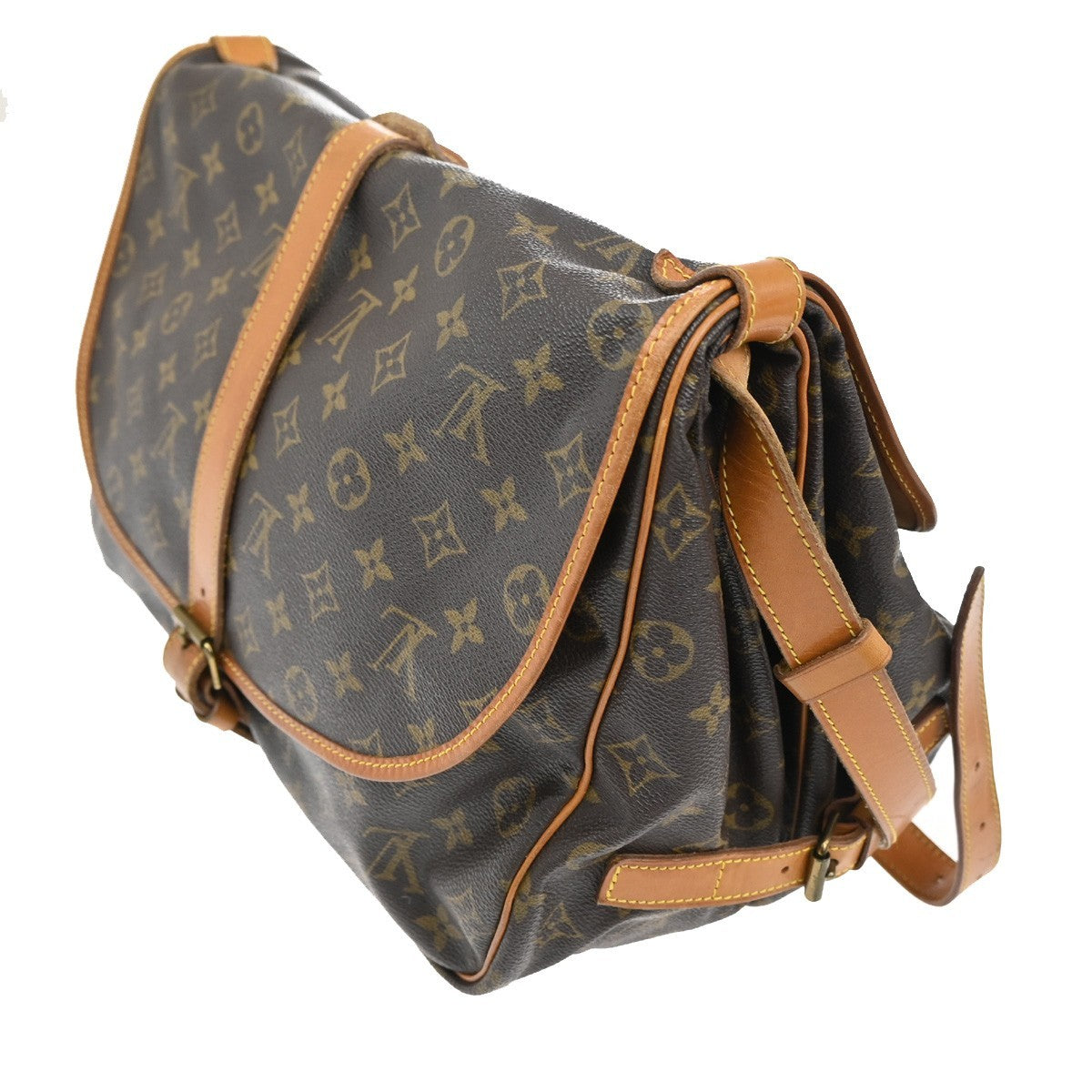 LOUIS VUITTON Saumur 35 Shoulder Bag Monogram Leather BN France M42254 82KC269