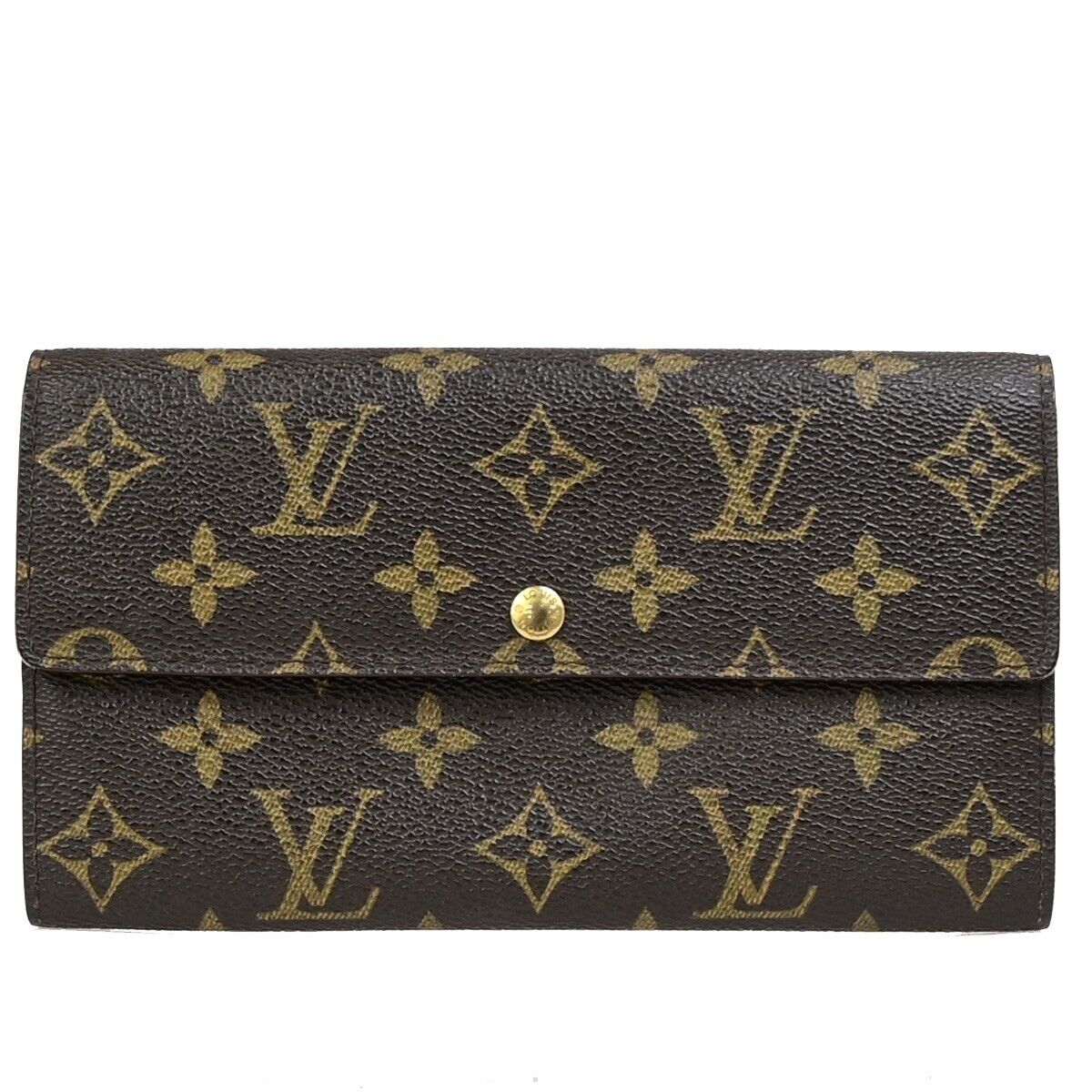 LOUIS VUITTON Porte Monnaie Credit Bifold Wallet Monogram Leather M61725 02ED154