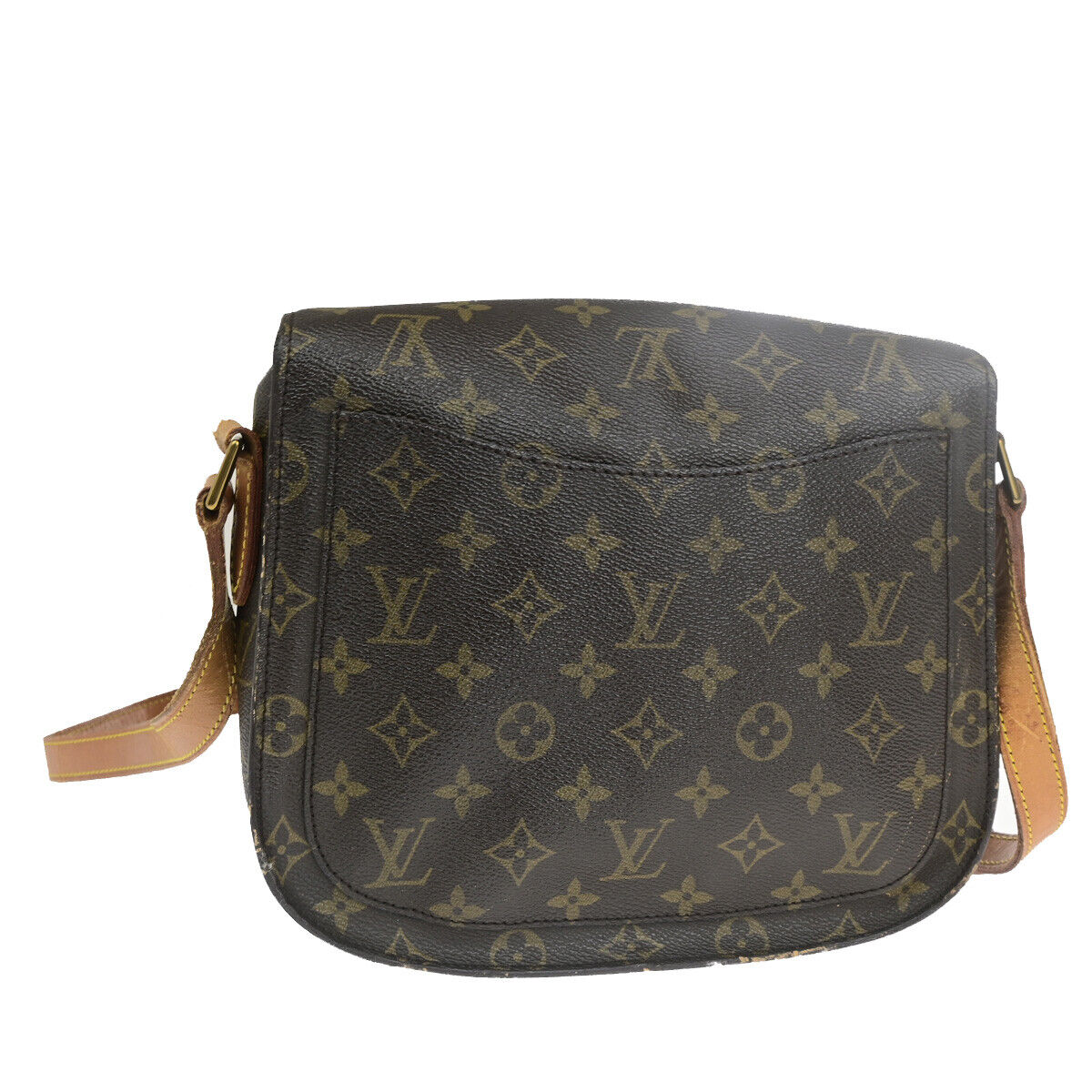LOUIS VUITTON Saint Cloud GM Shoulder Bag Monogram Leather Brown M51242 65YF359