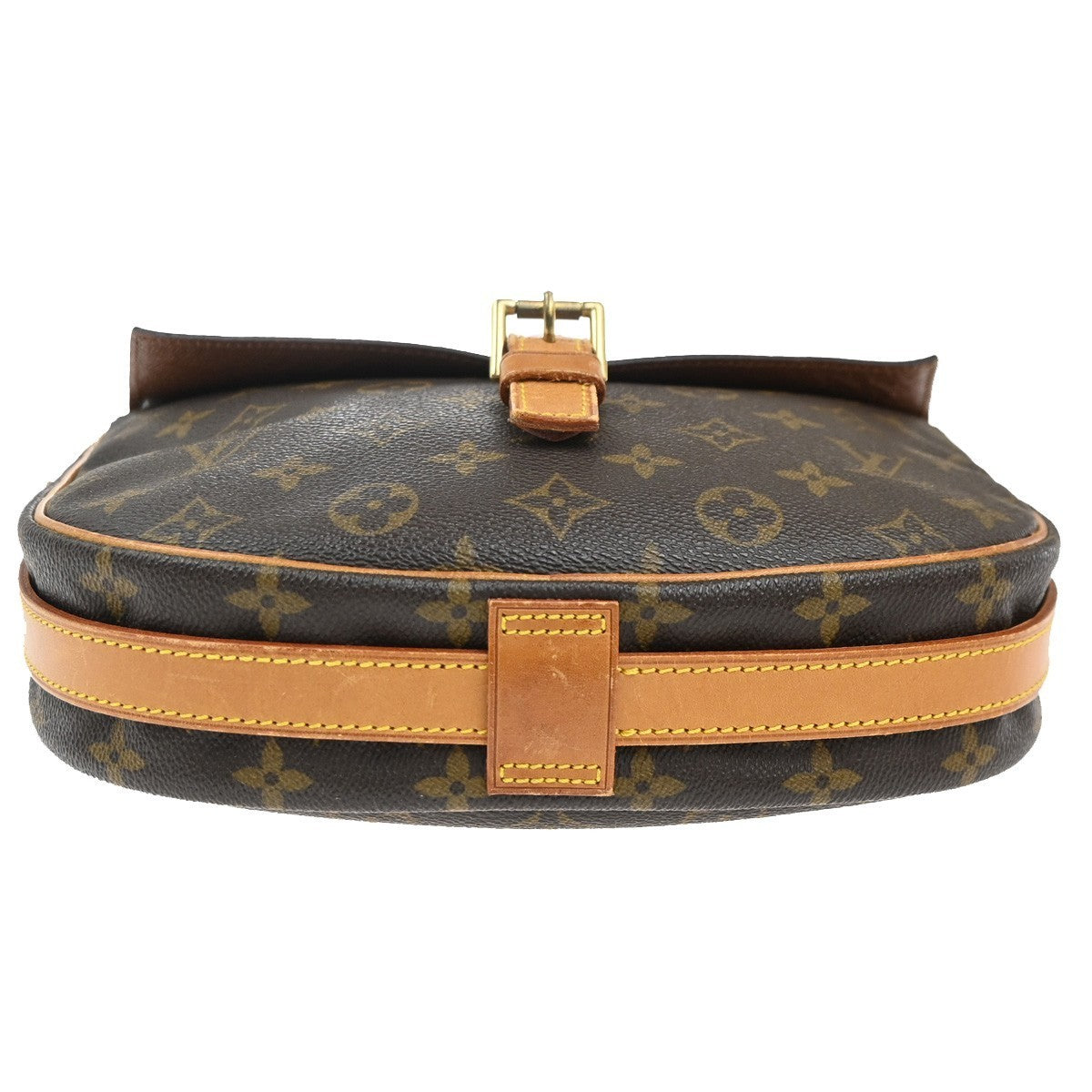 LOUIS VUITTON Jeune Fille GM Shoulder Bag Monogram Leather Brown M51225 73MA366