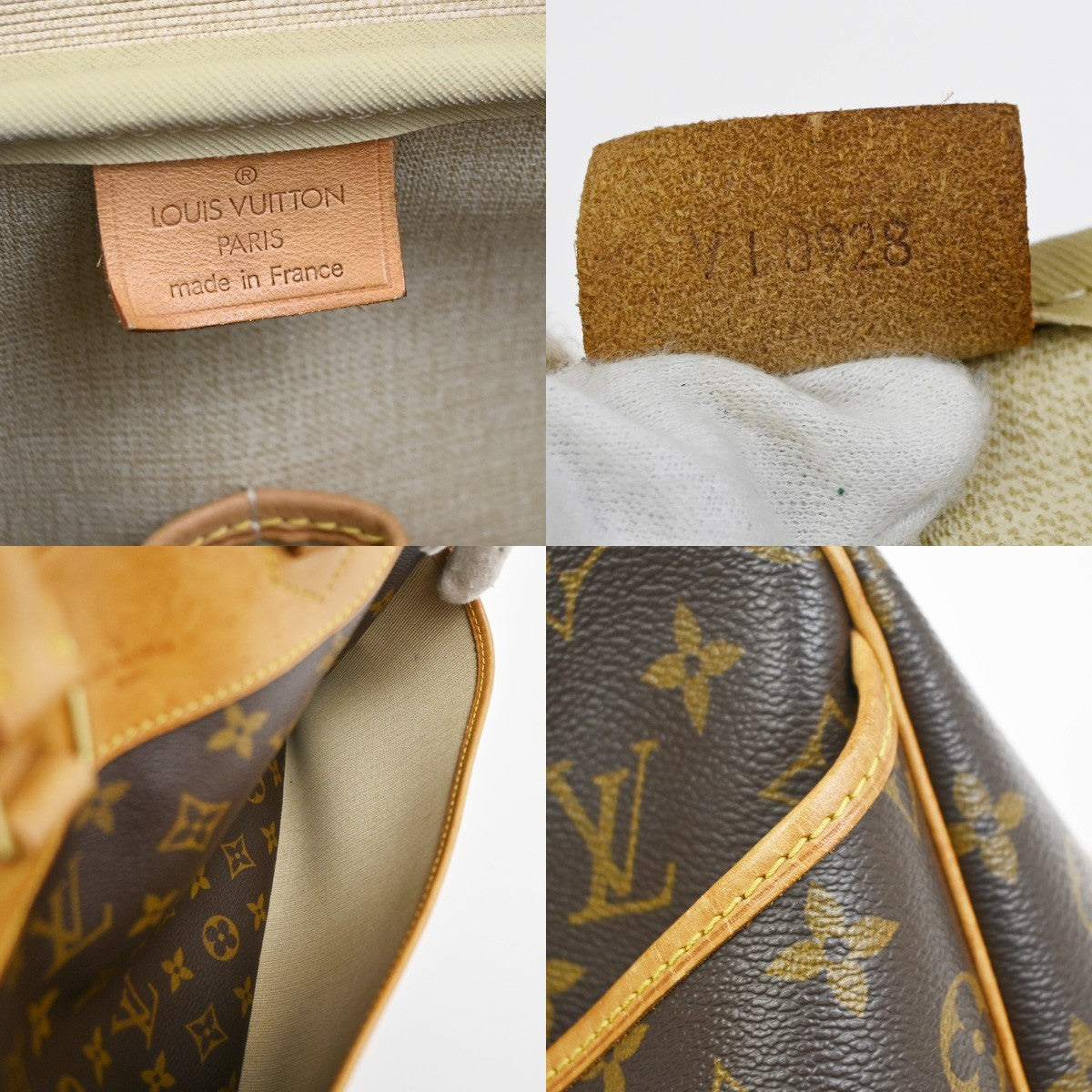 LOUIS VUITTON LV Logo Deauville Hand Bag Monogram Leather Brown M47270 70YH891
