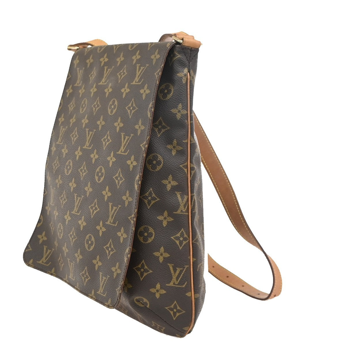 LOUIS VUITTON Musette Shoulder Bag Monogram Leather Brown France M51256 72KC826