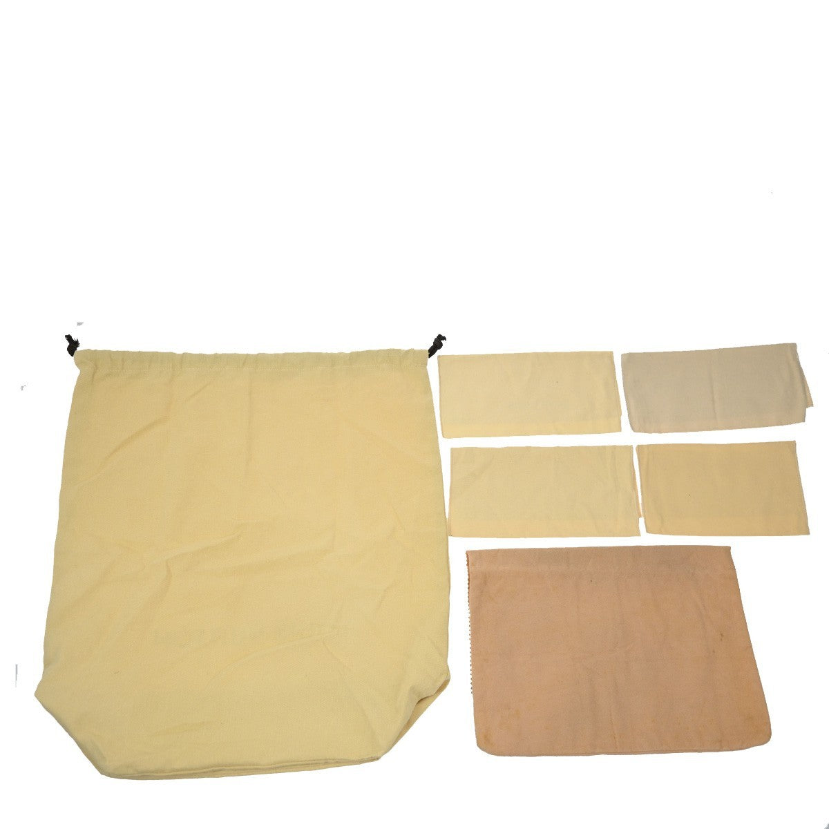 LOUIS VUITTON Logo 10 Set Drawstring Dust Bag Canvas Cotton Beige Brown 09YH751