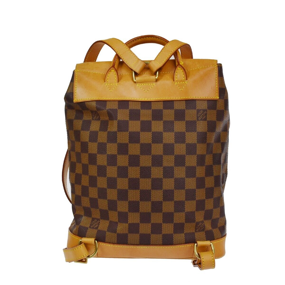 LOUIS VUITTON Logo Arlequin Backpack Bag Damier Ebene Brown N99038 50ED288