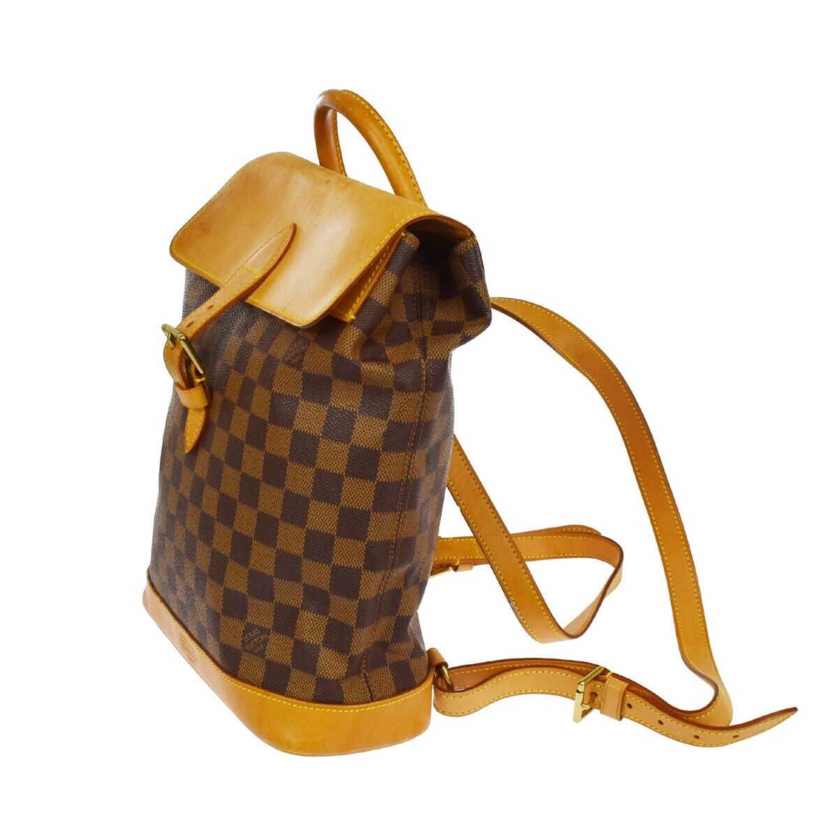 LOUIS VUITTON Logo Arlequin Backpack Bag Damier Ebene Brown N99038 50ED288