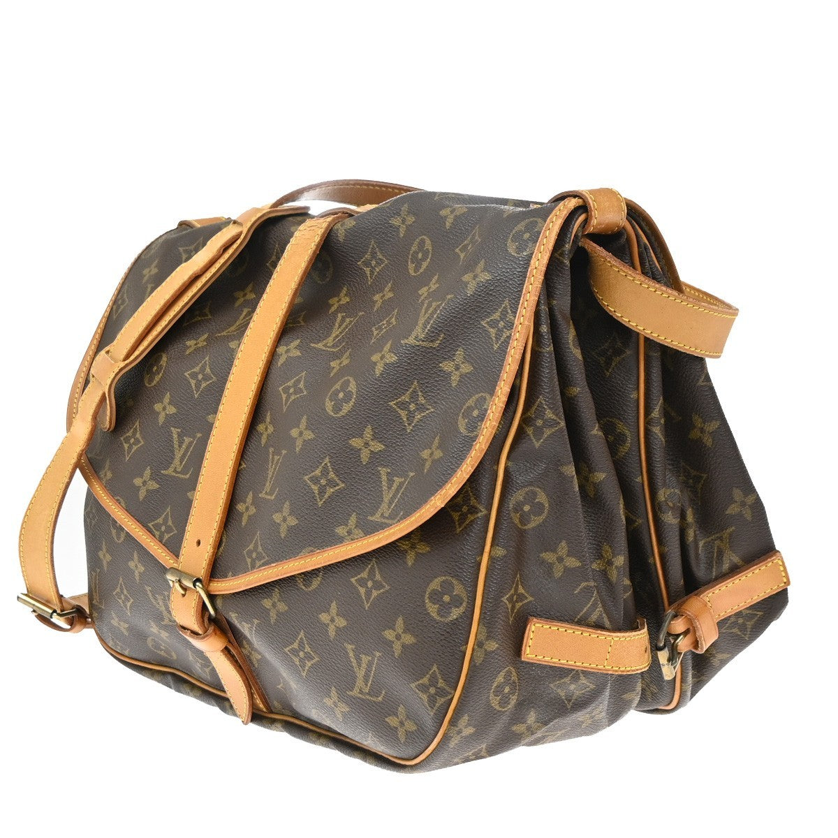 LOUIS VUITTON Saumur 35 Shoulder Bag Monogram Leather BN France M42254 79KC172