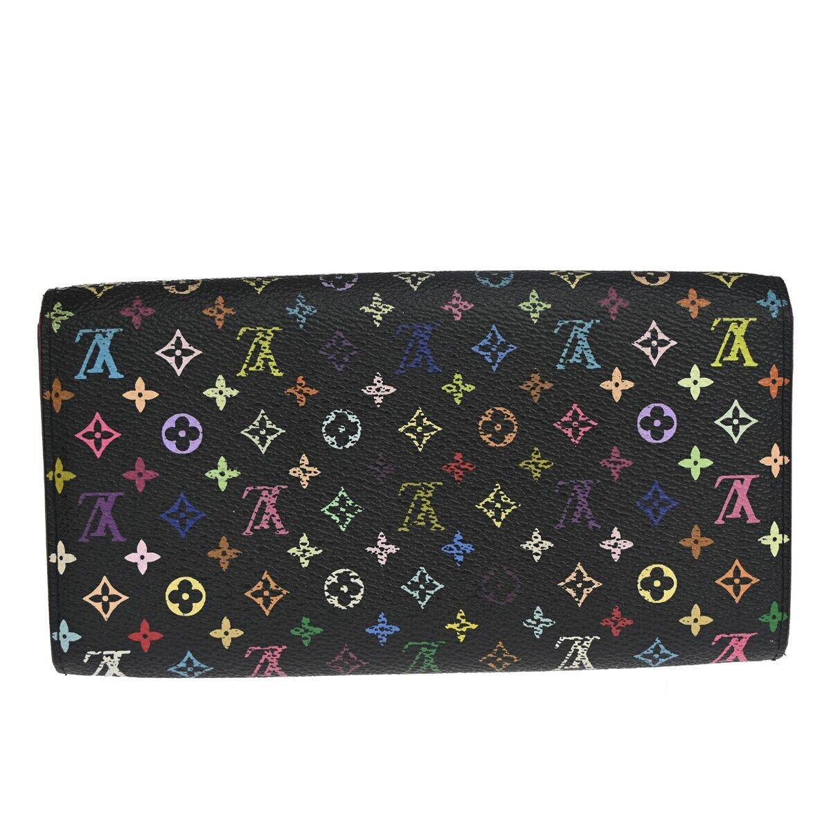LOUIS VUITTON Sarah Long Bifold Wallet Monogram Multi Black Beige M93533 37GA258