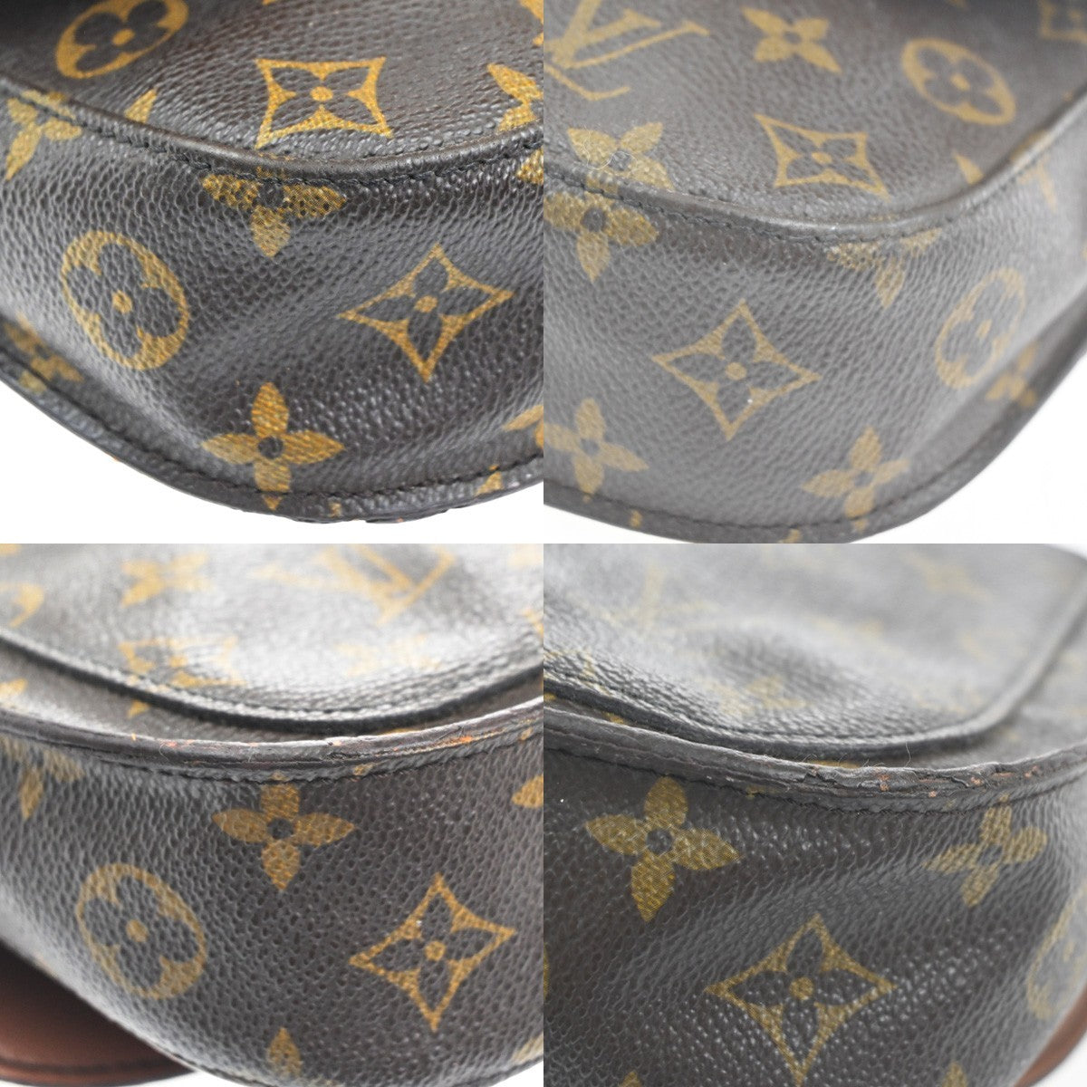LOUIS VUITTON Saint Cloud MM Shoulder Bag Monogram Leather Brown M51243 60MA420
