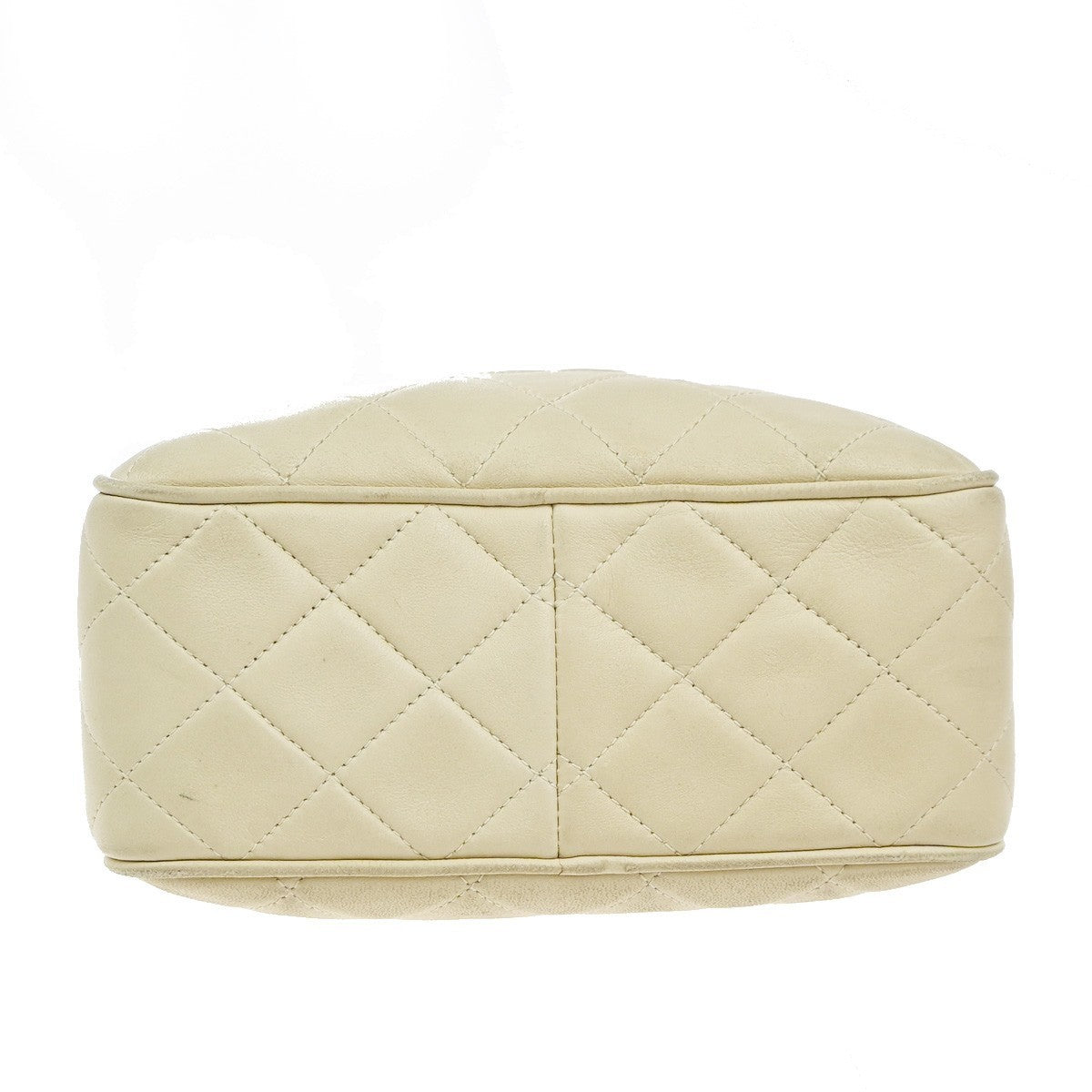 CHANEL CC Matelasse Chain Mini Shoulder Bag Leather White GHW Vintage 59RP109