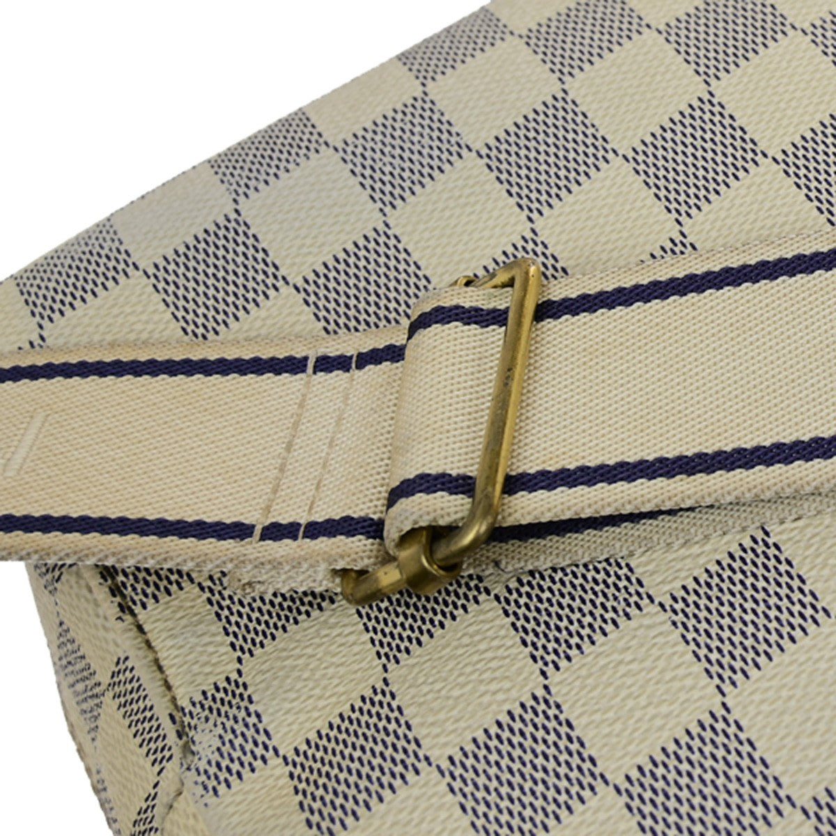 LOUIS VUITTON Naviglio Shoulder Bag Damier Azur Leather White N51189 84YH092