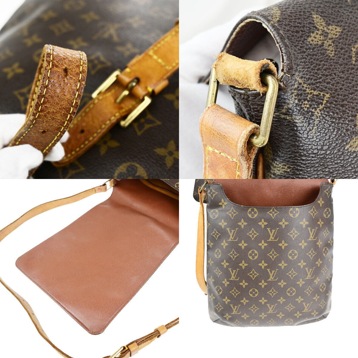 LOUIS VUITTON Musette Shoulder Bag Monogram Leather Brown France M51256 30YG551