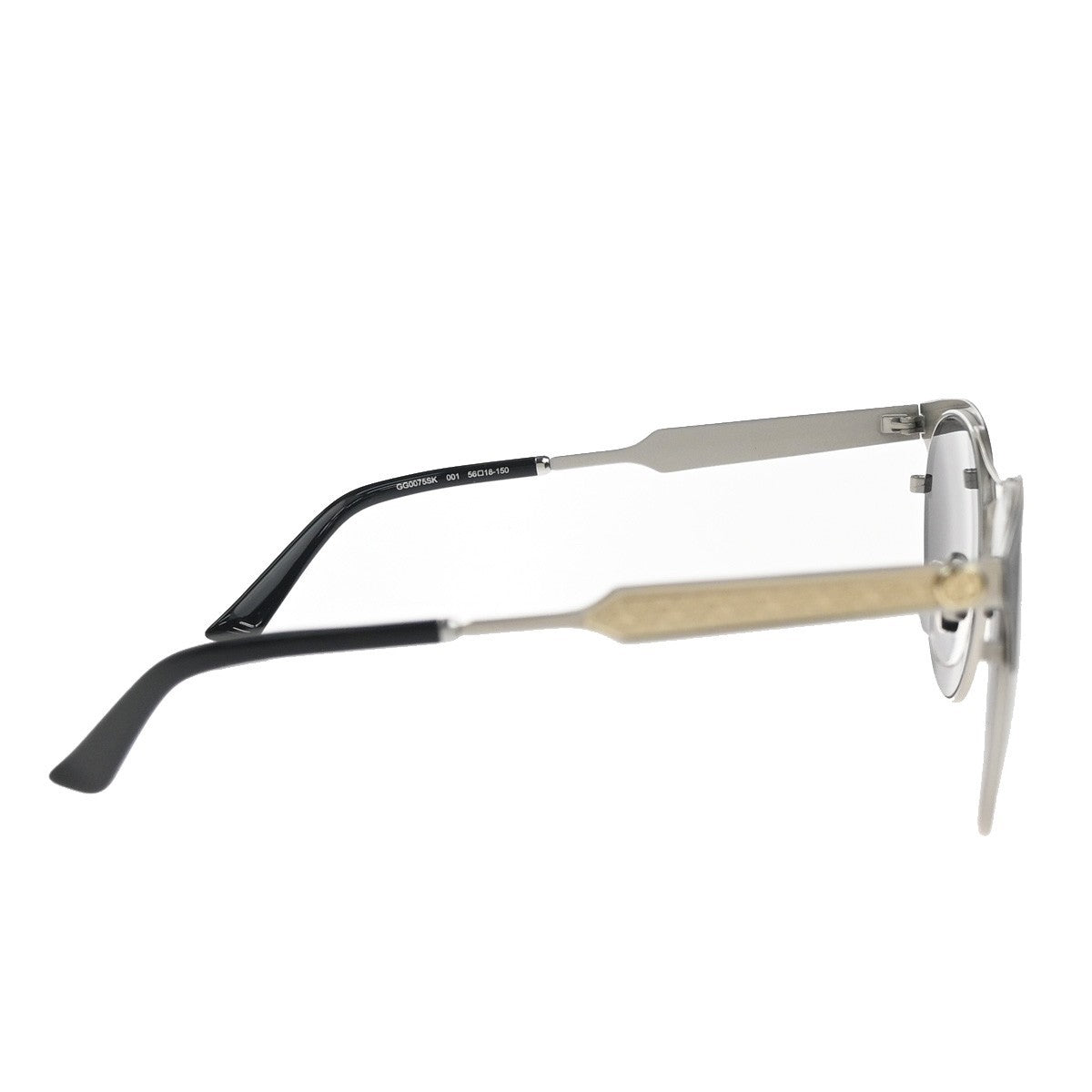 GUCCI Logo GG Folding Sunglasses GG0075SK Eye Were Plastic Metal Black 30KC651