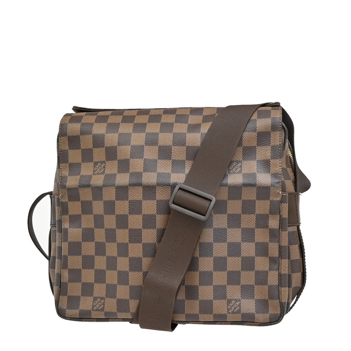 LOUIS VUITTON Naviglio Shoulder Bag Damier Ebene Leather Brown N45255 13EE142
