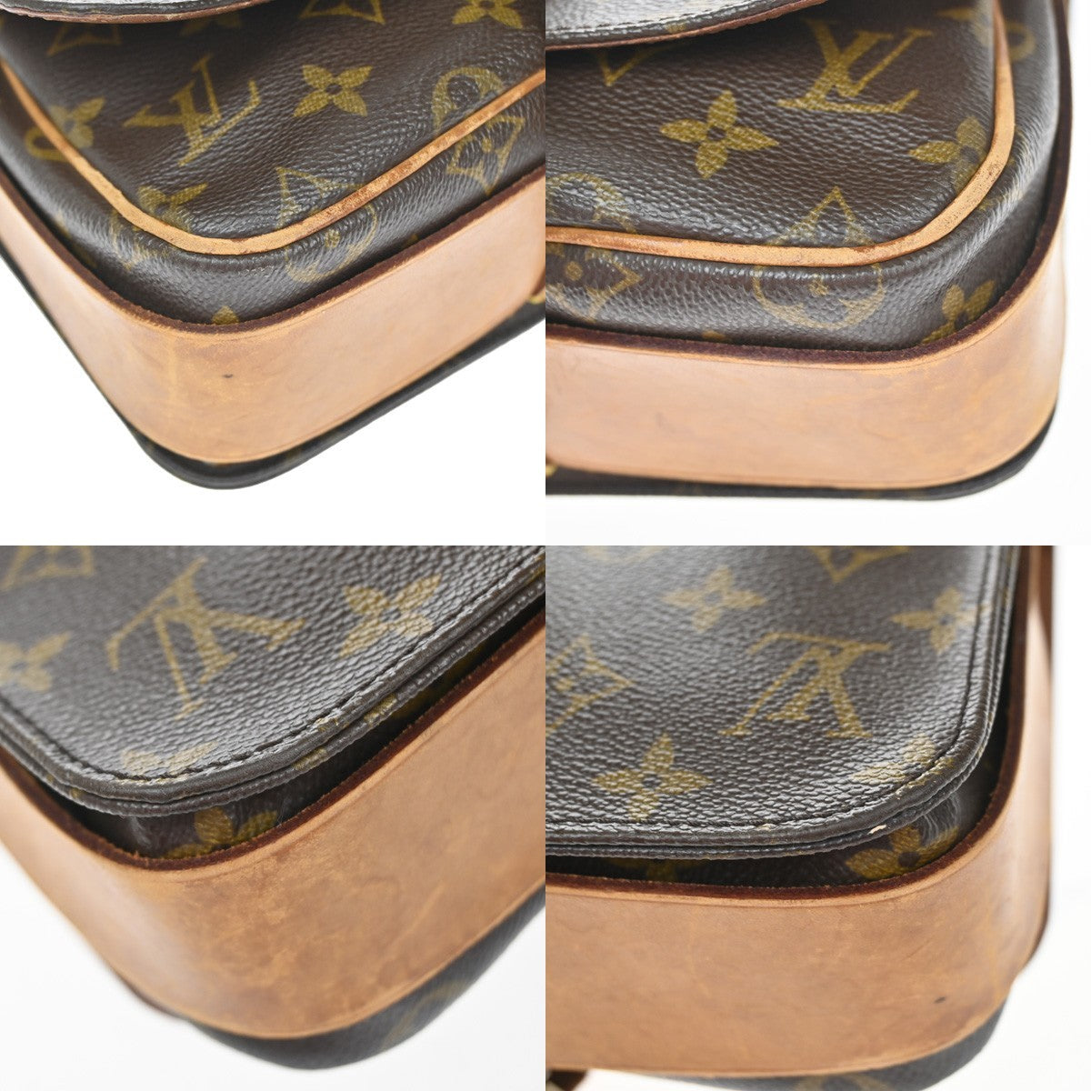 LOUIS VUITTON Cartouchiere MM Shoulder Bag Monogram Leather Brown M51253 32YH991