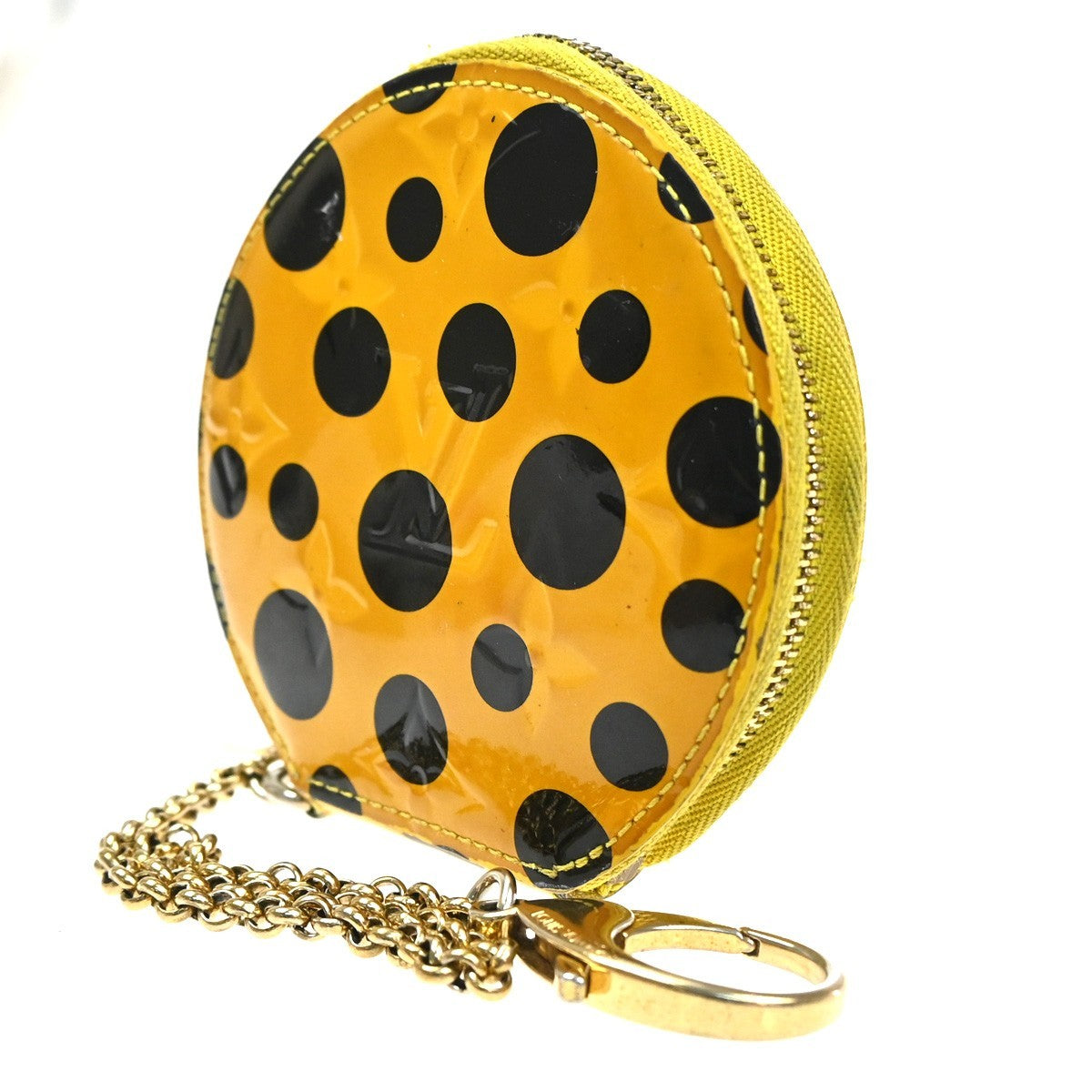 LOUIS VUITTON Yayoi Kusama Coin Case Porte Monnaie Chapeau Vernis M91569 30KD055