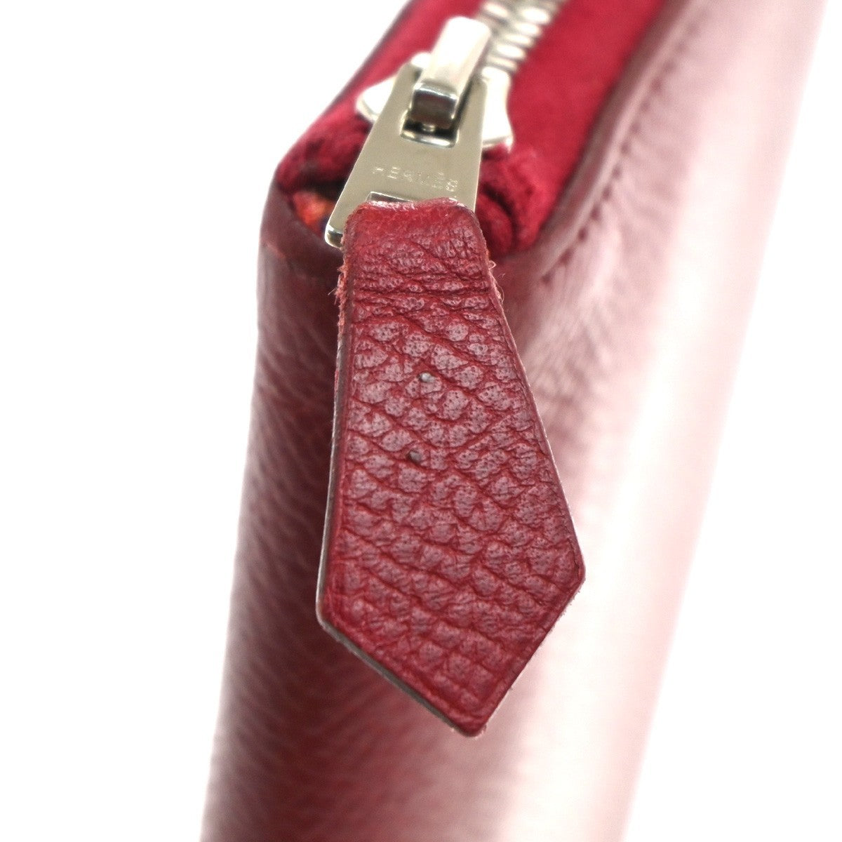 HERMES Azap Silk In Long Wallet Epsom Leather Red SHW France 35KC599