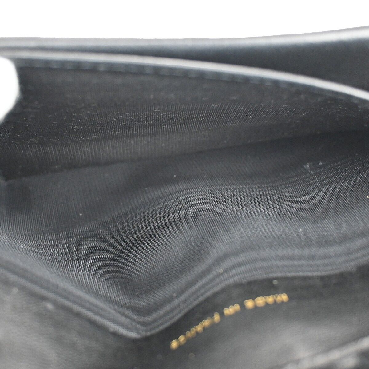 CHANEL CC Logo Long Bifold Wallet Purse Caviar Skin Leather Black France 81RJ714