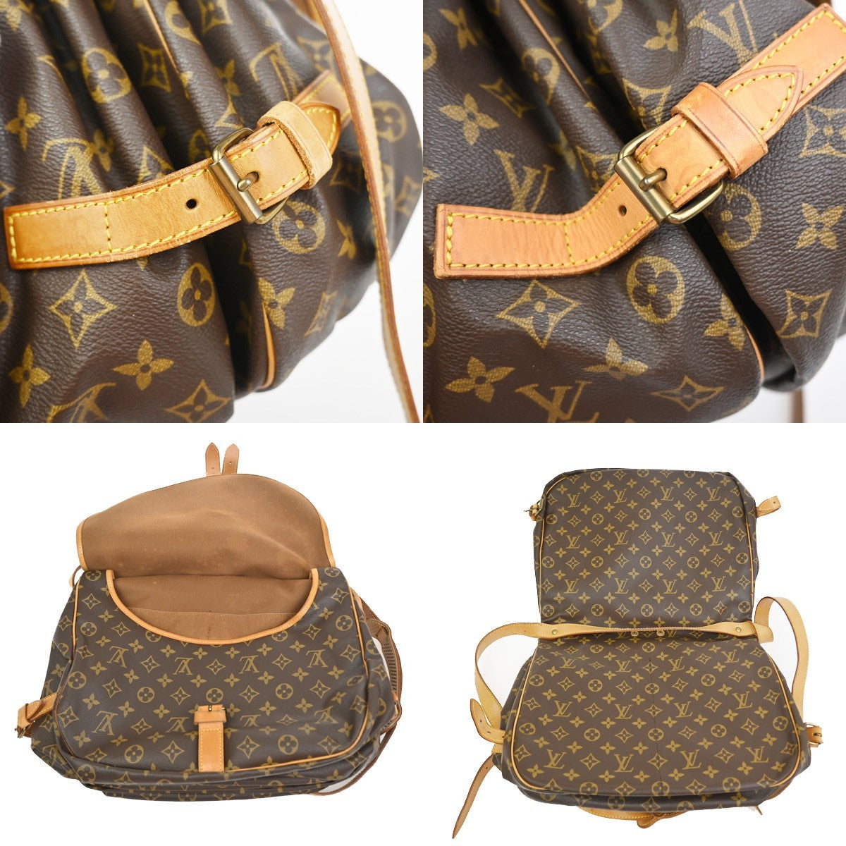 LOUIS VUITTON Saumur 35 Shoulder Bag Monogram Leather BN France M42254 73TA600