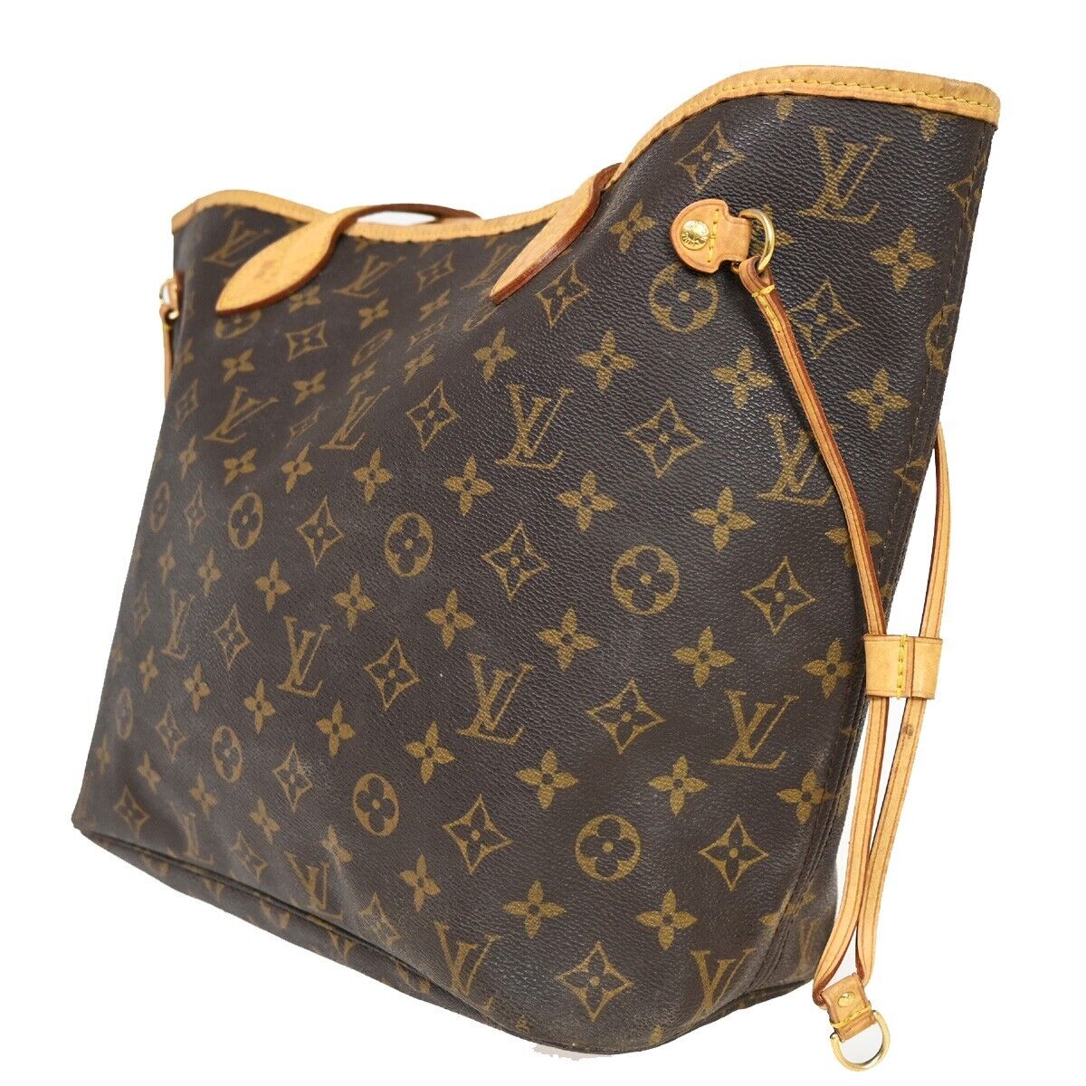 LOUIS VUITTON Neverfull MM Shoulder Tote Bag Monogram Leather BN M40156 99HB690